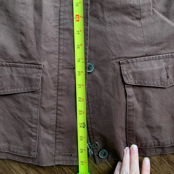 Talbots Chocolate Brown Corduroy Collar barn coat - Picture 8 of 8